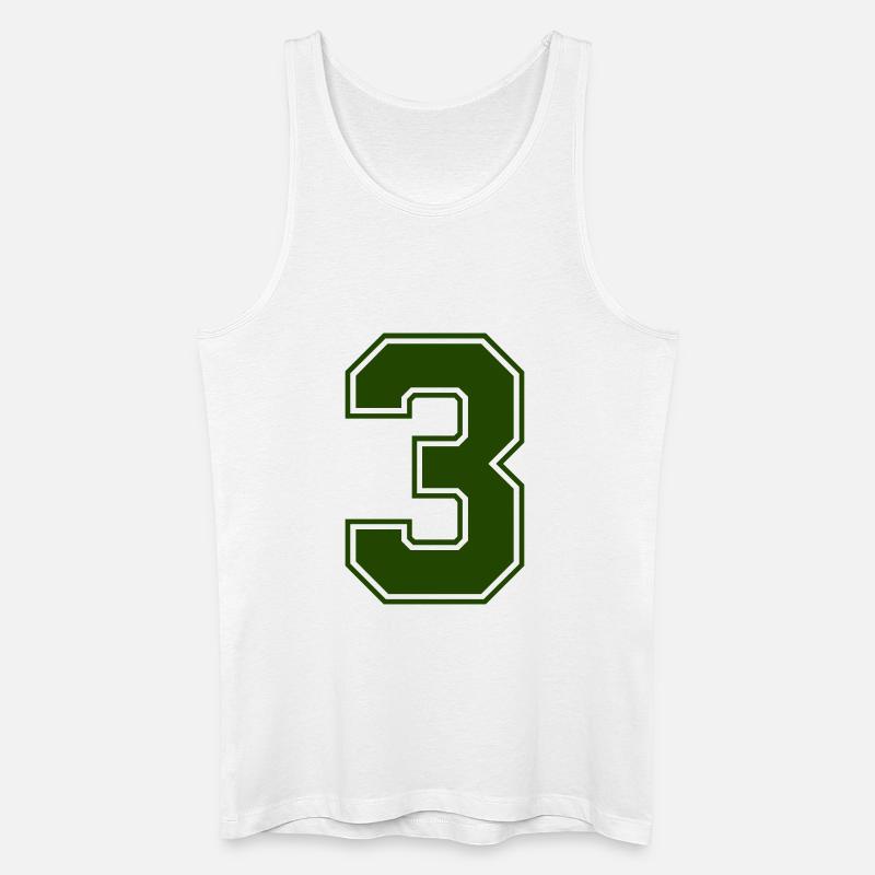 3 - Männer Bio Tank Top - Weiß