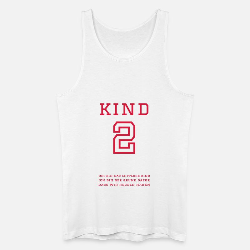 Kind 2 (personalisierbar) - Männer Bio Tank Top - Weiß