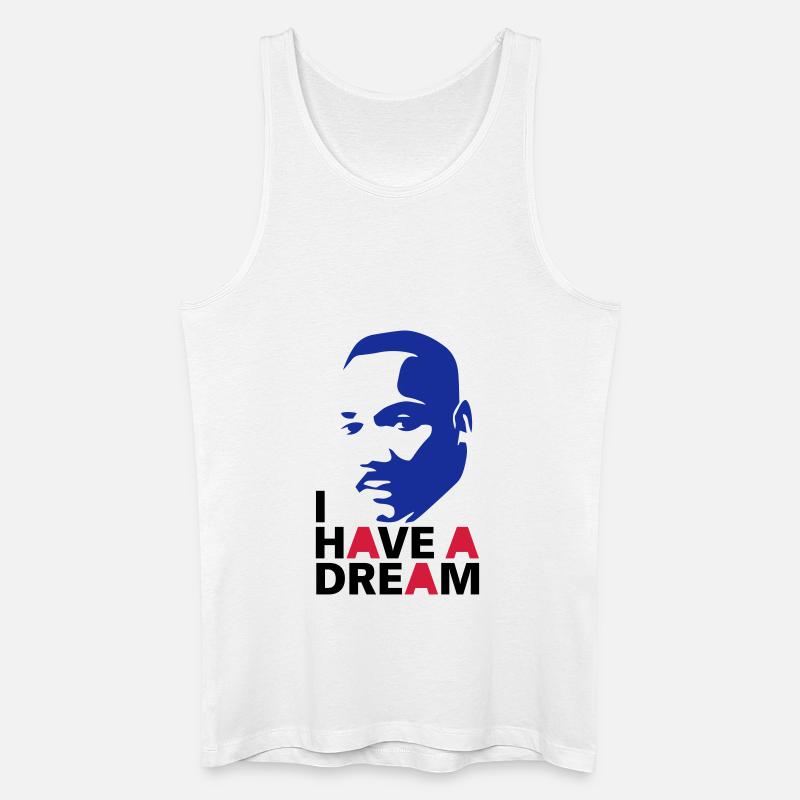 MARTIN LUTHER KING - Männer Bio Tank Top - Weiß