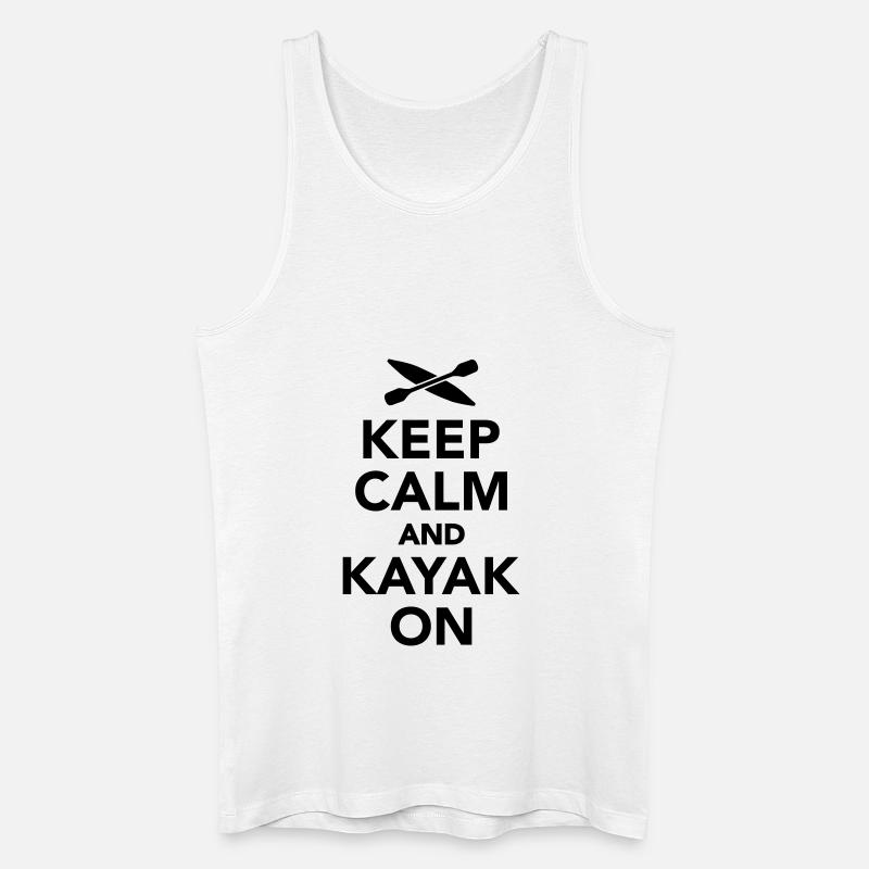 Kajak - Männer Bio Tank Top - Weiß