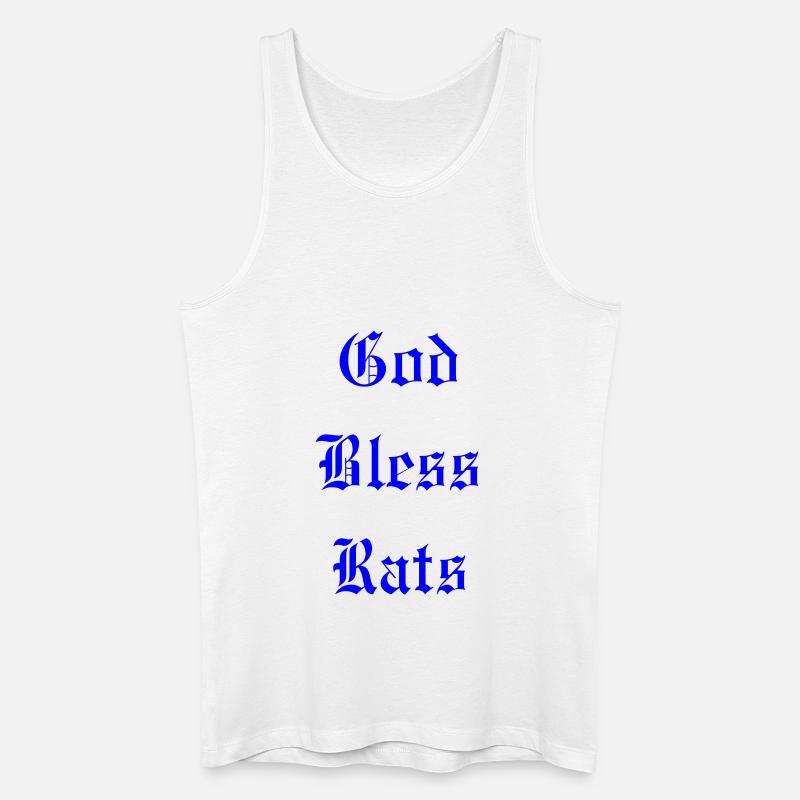 GodBlessRats - Männer Bio Tank Top - Weiß