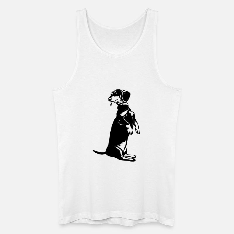 Dackel - Männer Bio Tank Top - Weiß