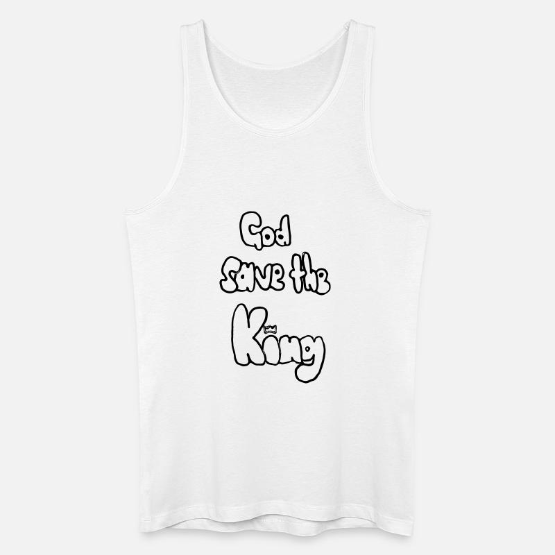 God save the King - Männer Bio Tank Top - Weiß