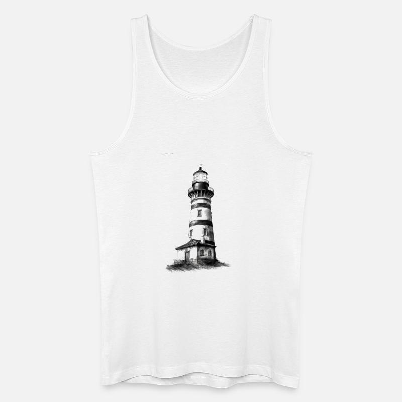 Lighthouse design for self-design - Men’s Organic Tank Top - white