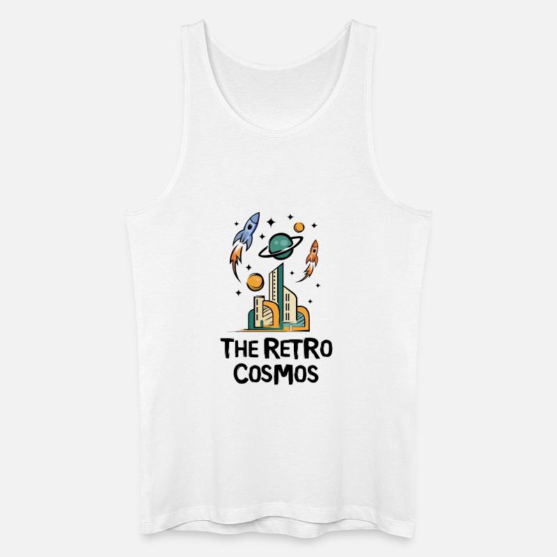 Future City mit Raketen - Männer Bio Tank Top - Weiß