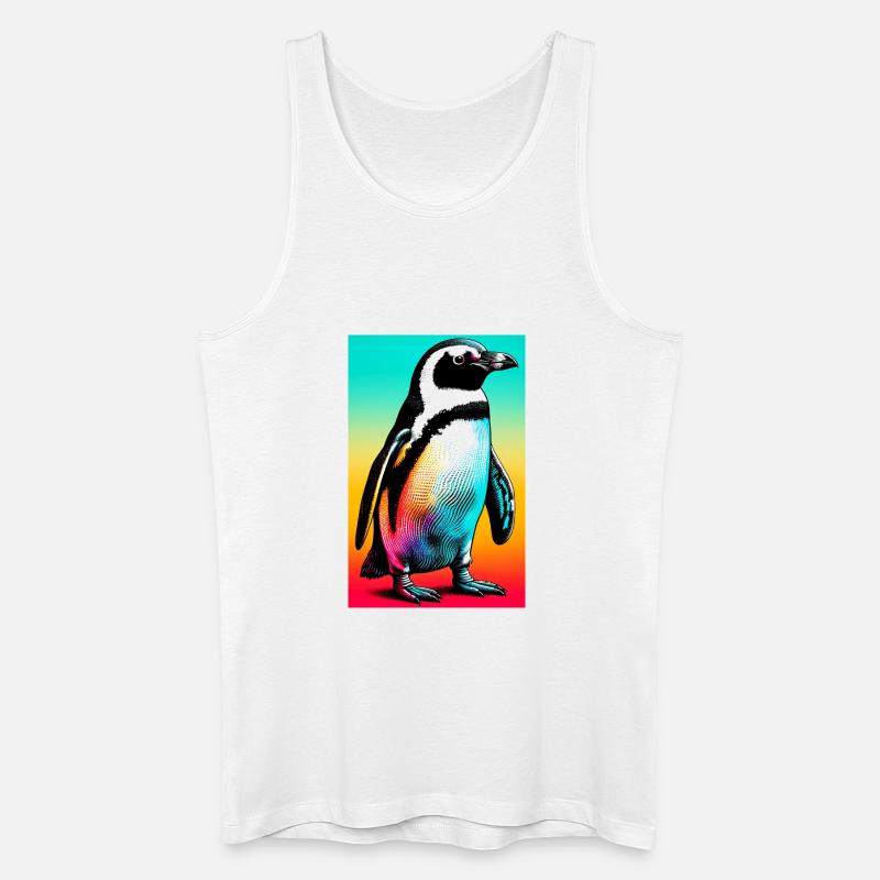 Pinguin - Männer Bio Tank Top - Weiß
