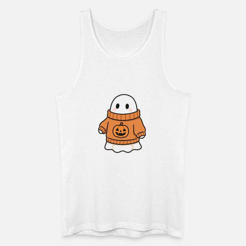 Kürbis Pullover Geist - Männer Bio Tank Top - Weiß