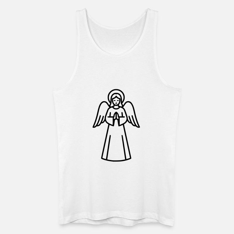 Engel-engelsfluegel-silhouette-einfach-4 - Männer Bio Tank Top - Weiß