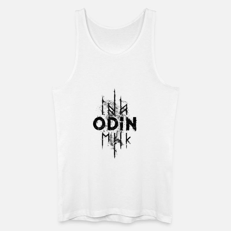 Odin-Runen-Wikinger-Edda-Gott - Männer Bio Tank Top - Weiß