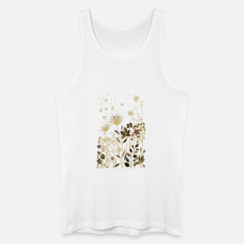 Blumen - Männer Bio Tank Top - Weiß
