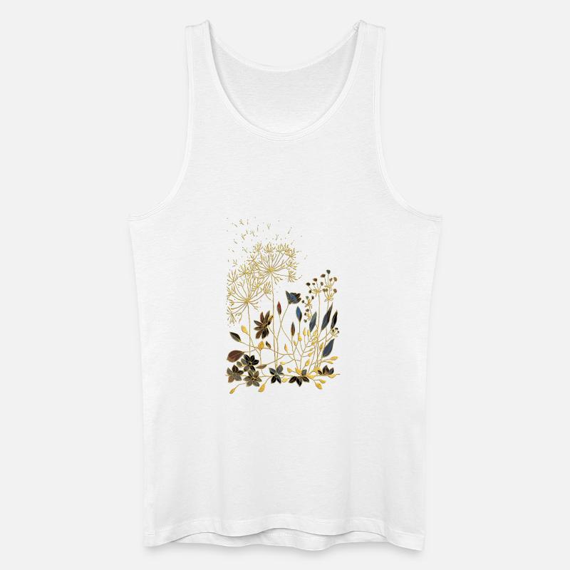 Blumen - Männer Bio Tank Top - Weiß