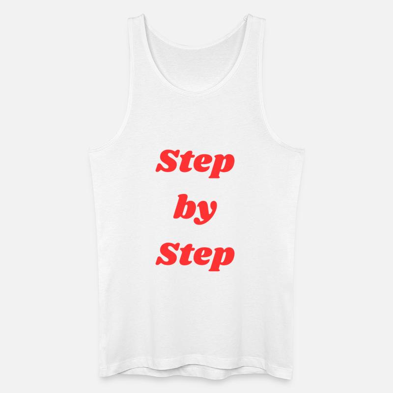 Step by step typography - Men’s Organic Tank Top - white