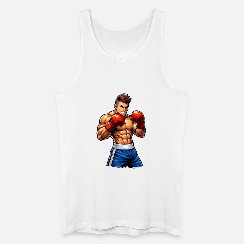 Boxer Boxing Kämpfer - Männer Bio Tank Top - Weiß