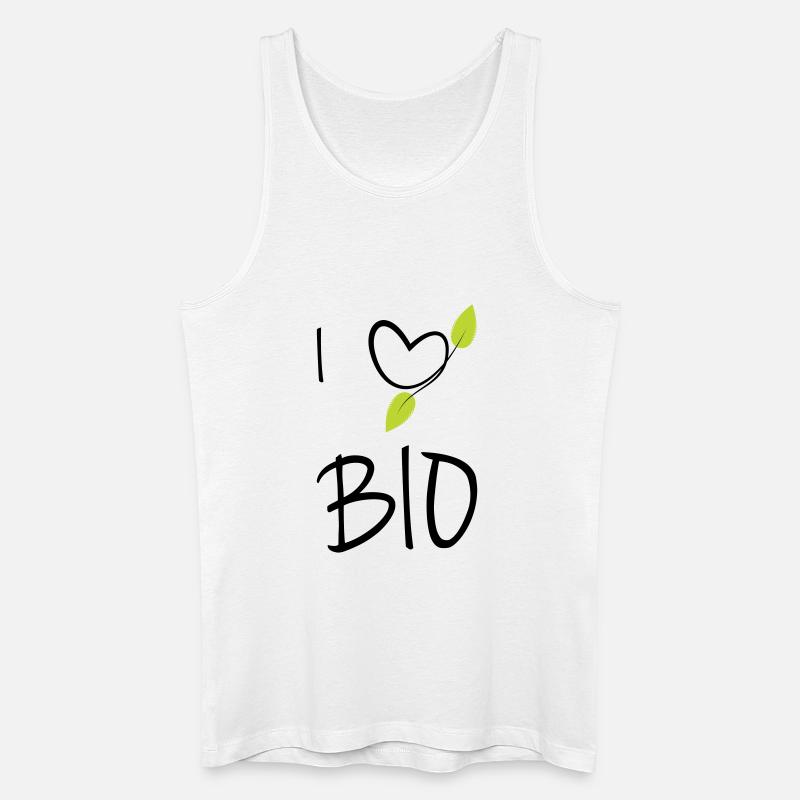 Lebensstil Ich liebe Bio Umweltfreundlich - Männer Bio Tank Top - Weiß