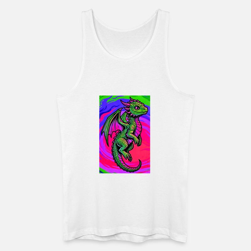 Drache - Männer Bio Tank Top - Weiß