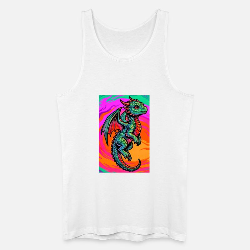 Drache - Männer Bio Tank Top - Weiß
