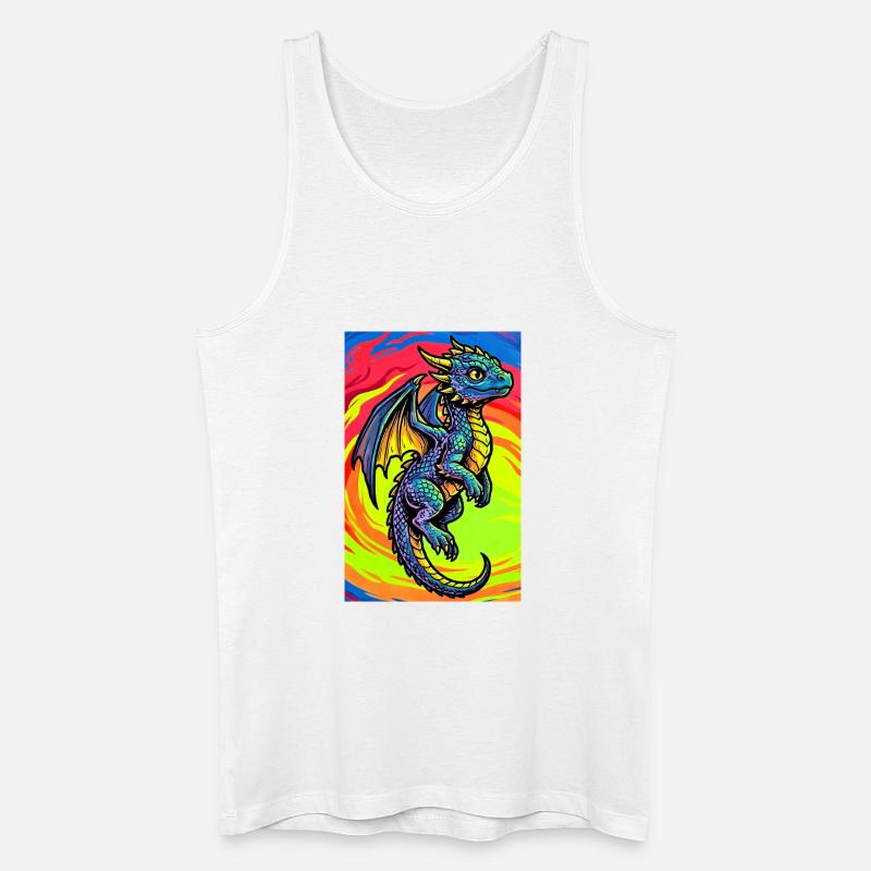 Drache - Männer Bio Tank Top - Weiß