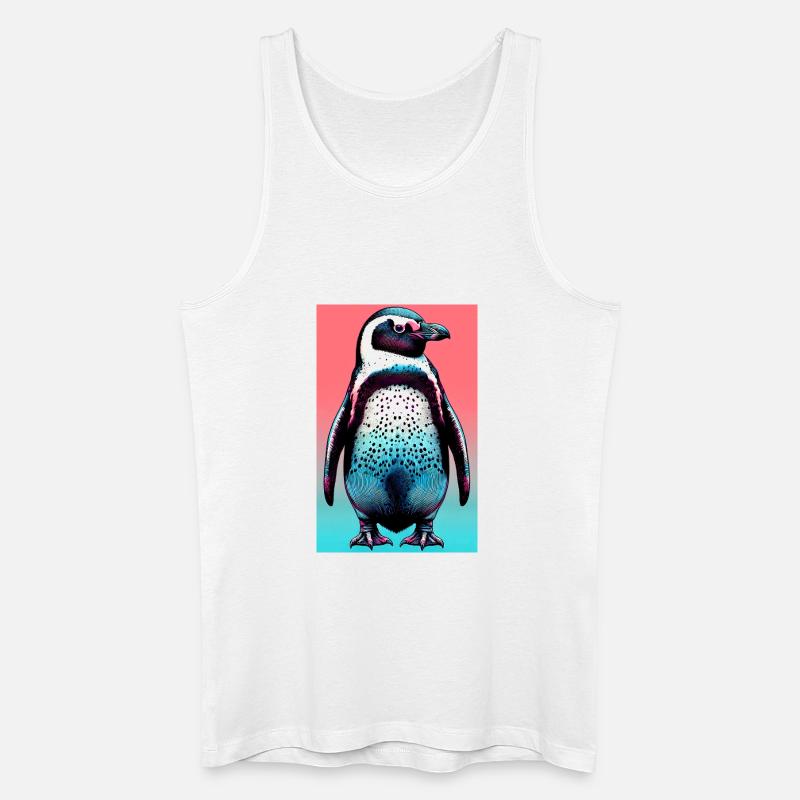 Pinguin - Männer Bio Tank Top - Weiß