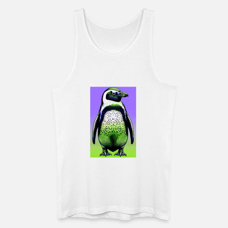 Pinguin - Männer Bio Tank Top - Weiß
