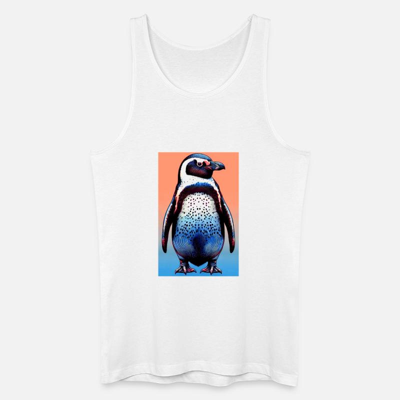 Pinguin - Männer Bio Tank Top - Weiß
