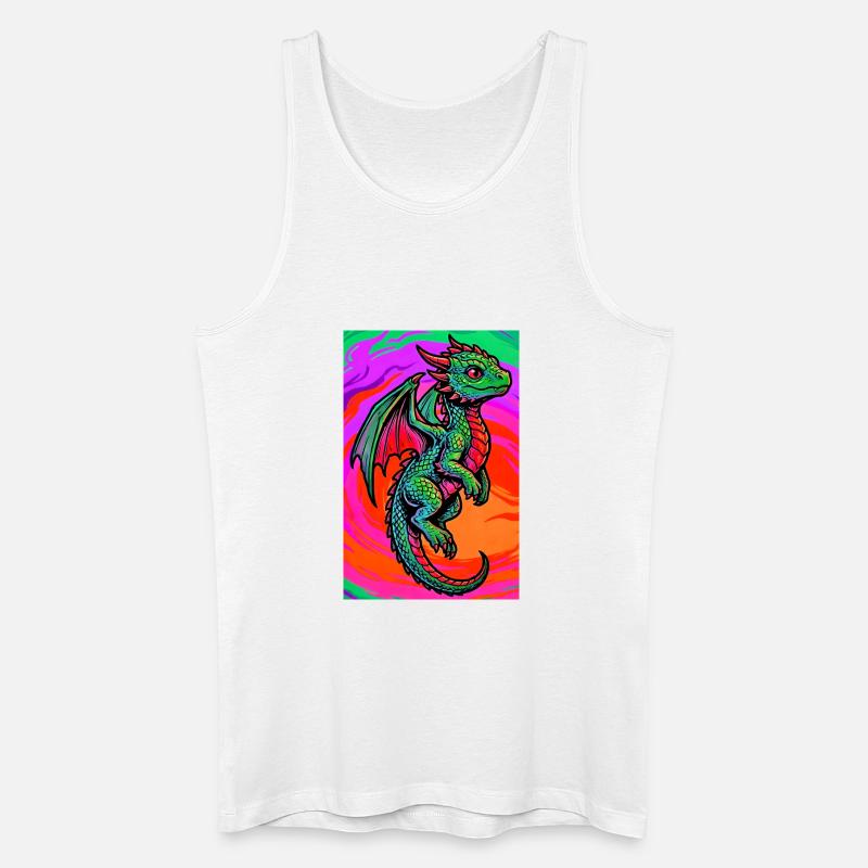 Drache - Männer Bio Tank Top - Weiß
