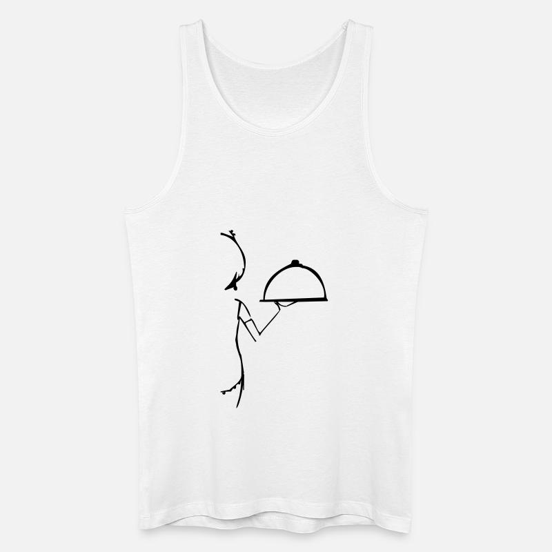 Restaurant, Crew, Kellnerin - Männer Bio Tank Top - Weiß