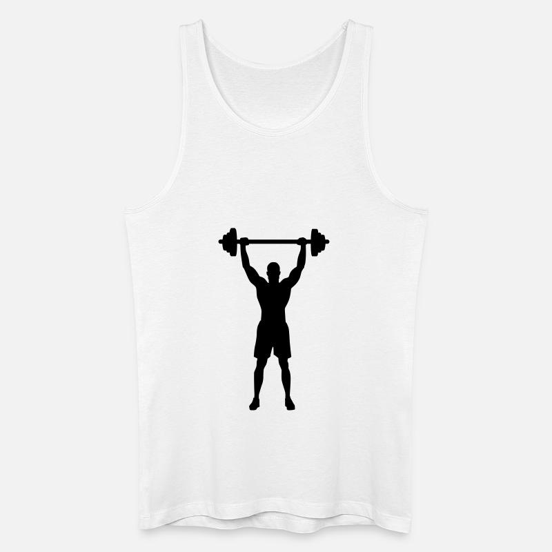Gewichtheben - Männer Bio Tank Top - Weiß