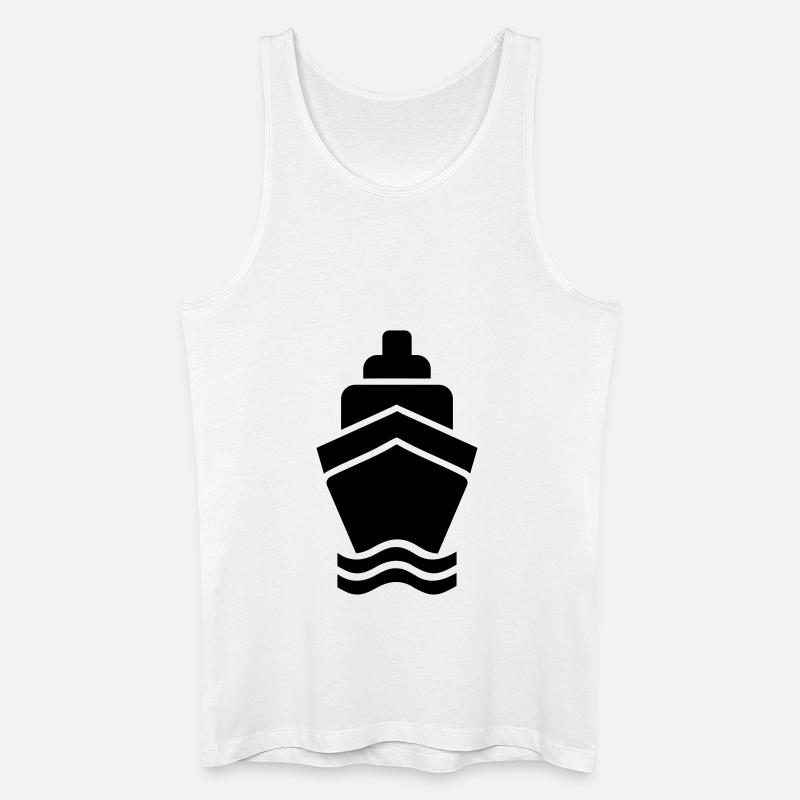 Schiff - Männer Bio Tank Top - Weiß