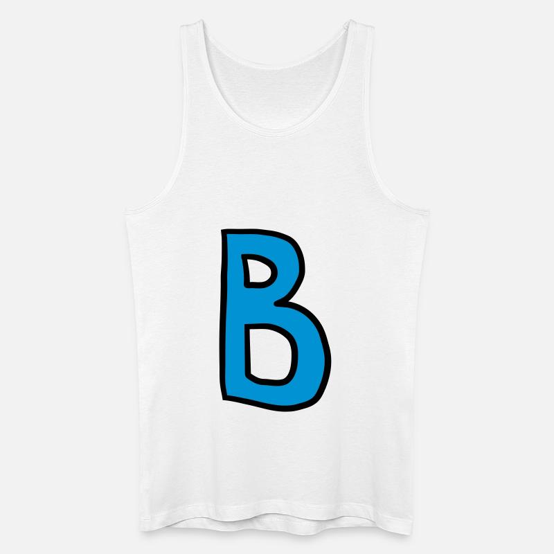 Buchstabe B Comic Cartoon - Männer Bio Tank Top - Weiß