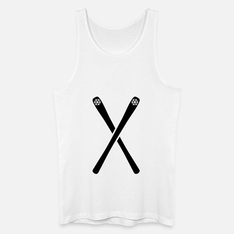Ski - Männer Bio Tank Top - Weiß
