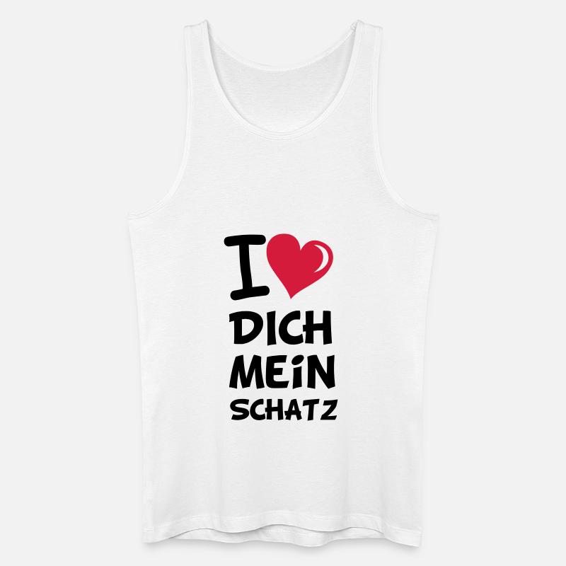 liebe_mein_schatz - Männer Bio Tank Top - Weiß