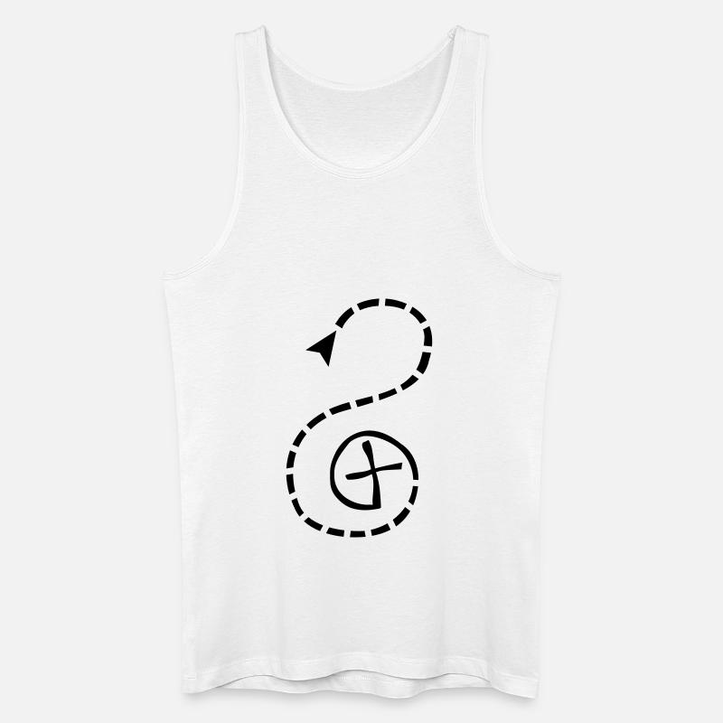 Geocaching - Männer Bio Tank Top - Weiß