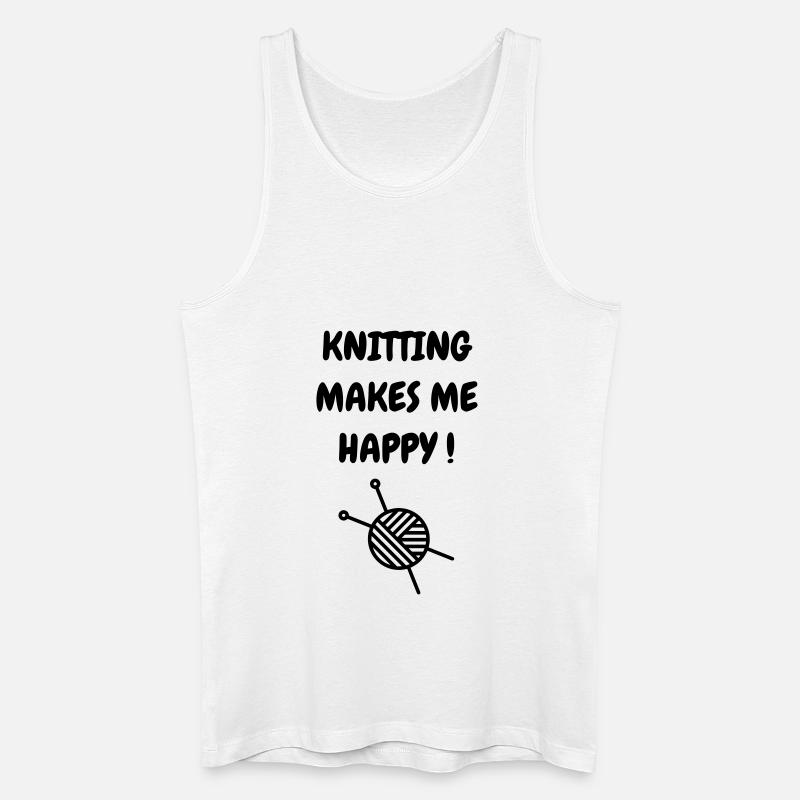 Stricken / stricker / Sticken / mode - Männer Bio Tank Top - Weiß