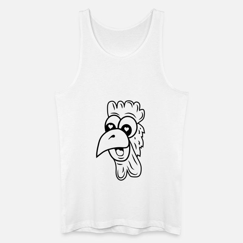 verliebtes huhn - Männer Bio Tank Top - Weiß