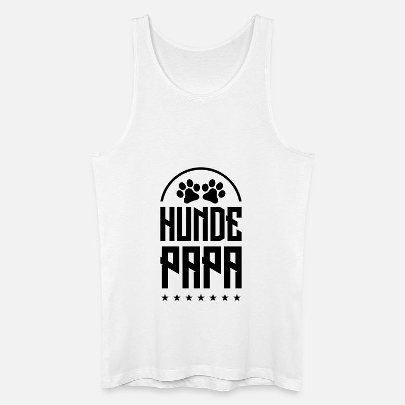 hunde papa - Männer Bio Tank Top - Weiß