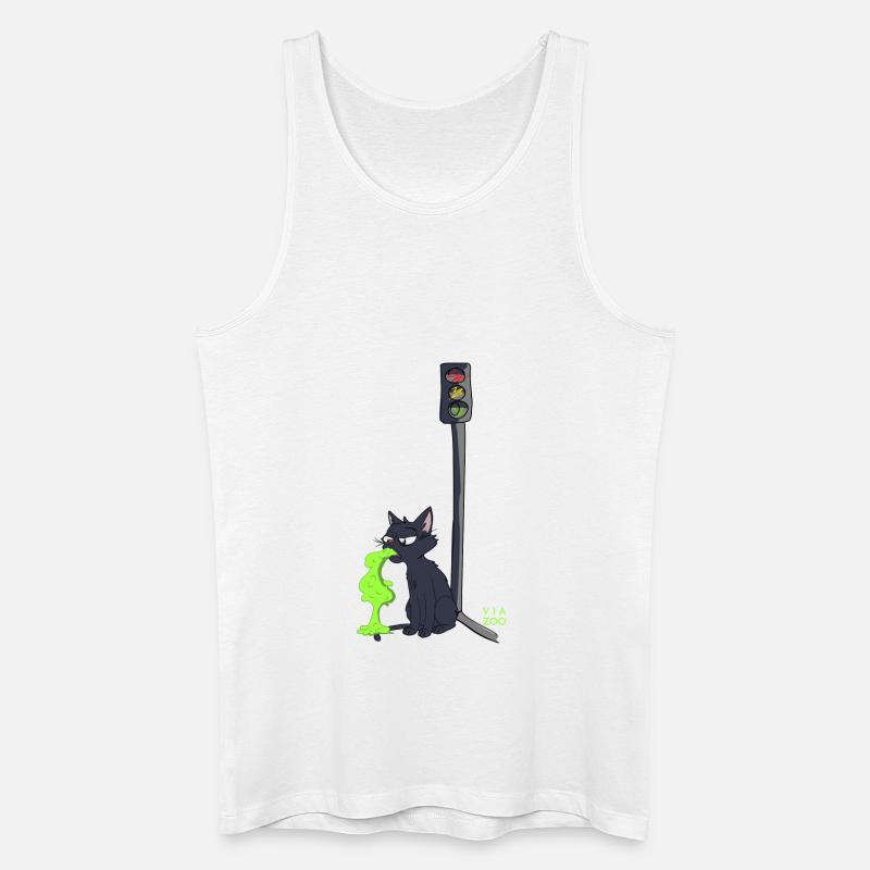 Sick Cat Viazoo - Männer Bio Tank Top - Weiß