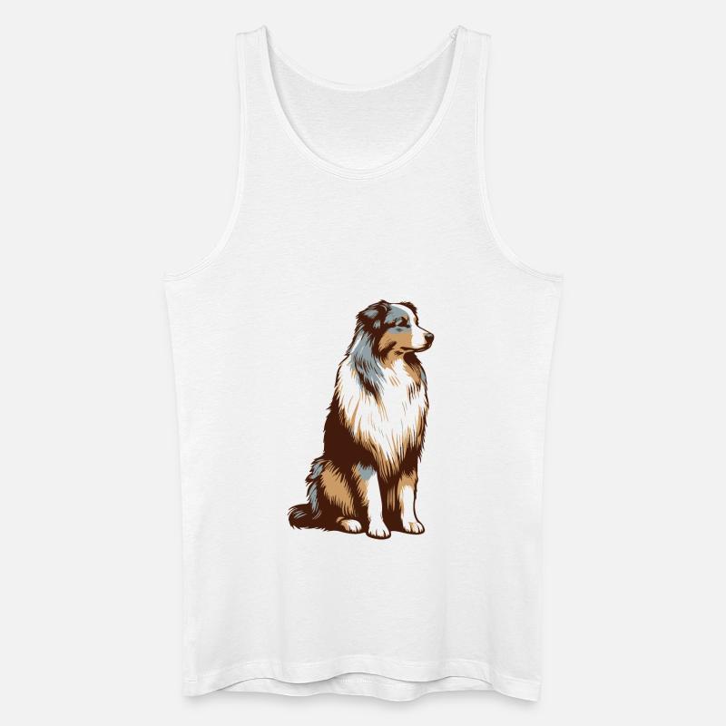 Australian Shepherd - Männer Bio Tank Top - Weiß