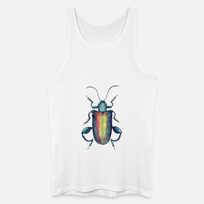 kaefer mit kräftigen Oberschenkeln - Männer Bio Tank Top - Weiß