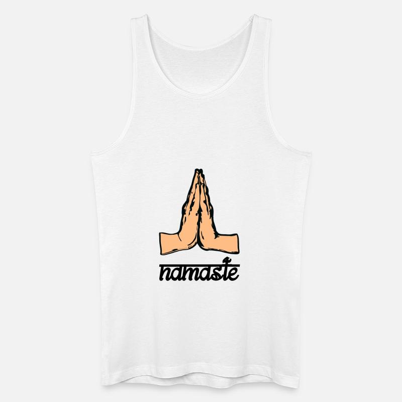Namaste - Männer Bio Tank Top - Weiß