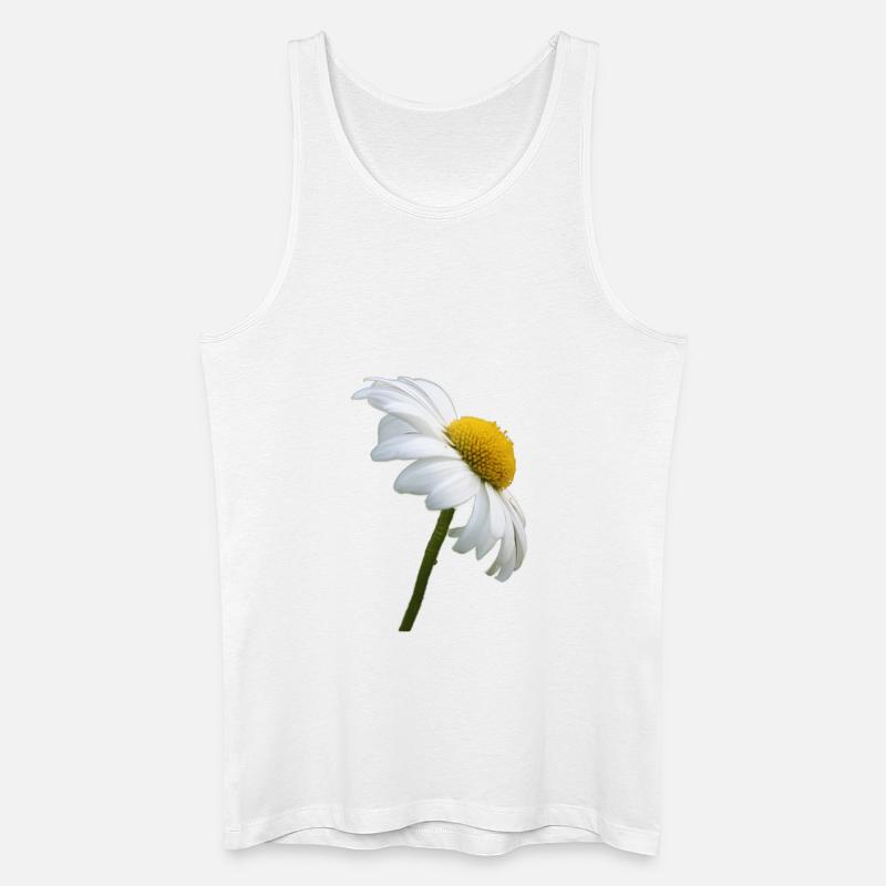 Margerite Gänseblume - Männer Bio Tank Top - Weiß