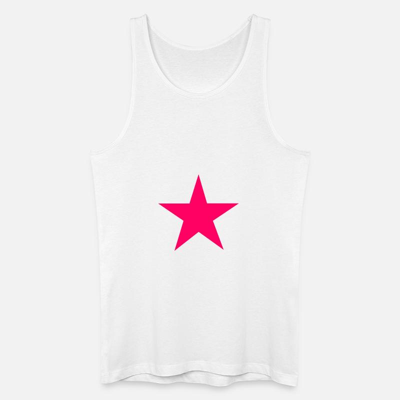 pink star - Männer Bio Tank Top - Weiß
