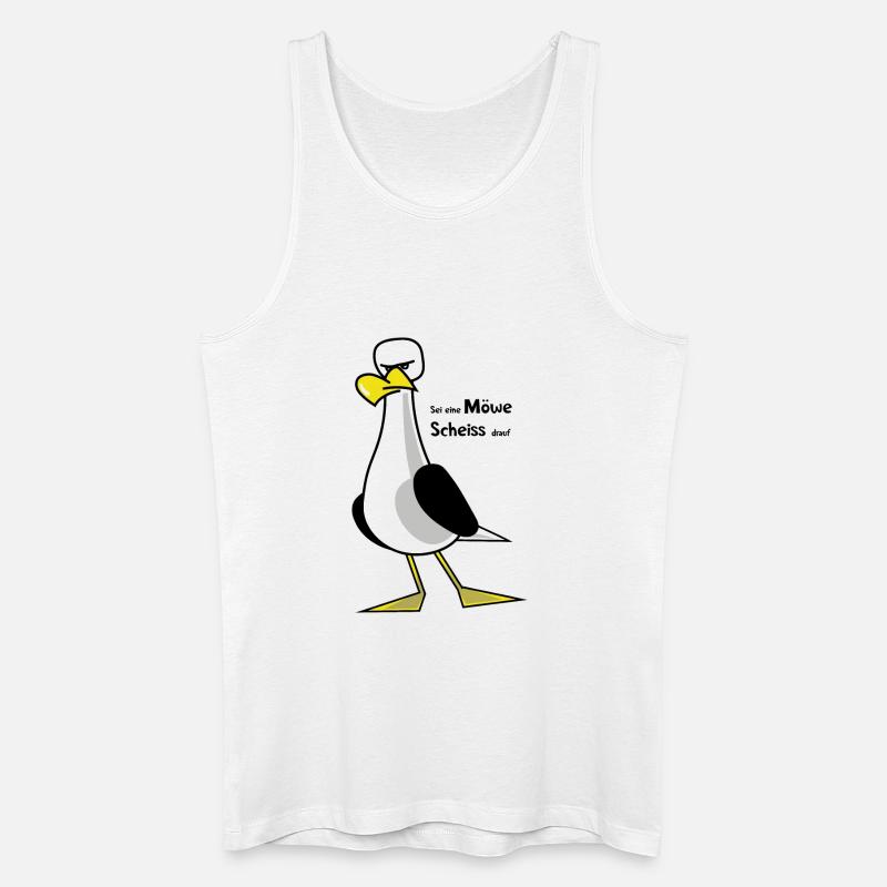 Sei eine Möwe ... - Männer Bio Tank Top - Weiß