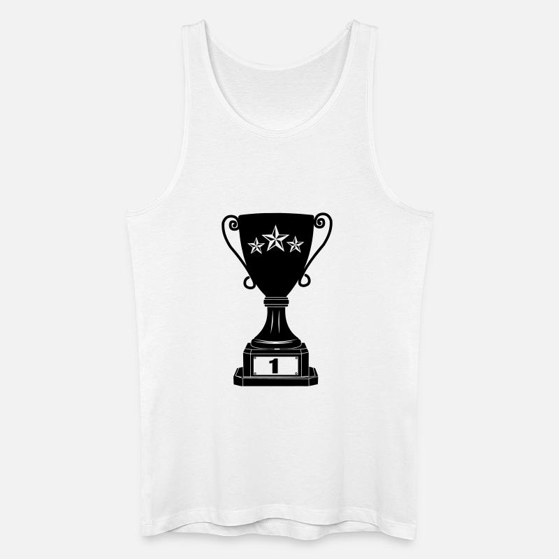 Großer Pokal Nummer 1 - Männer Bio Tank Top - Weiß