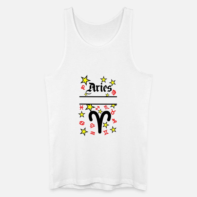 Widder Sternzeichen Widder - Männer Bio Tank Top - Weiß