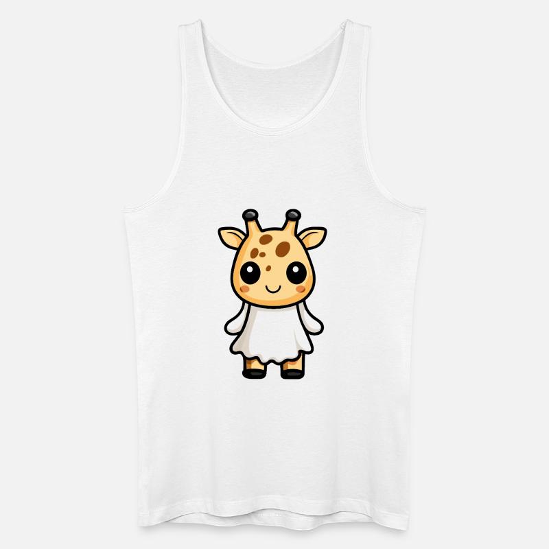 Giraffe Halloween Geist - Männer Bio Tank Top - Weiß