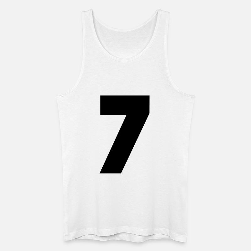 7 - Männer Bio Tank Top - Weiß