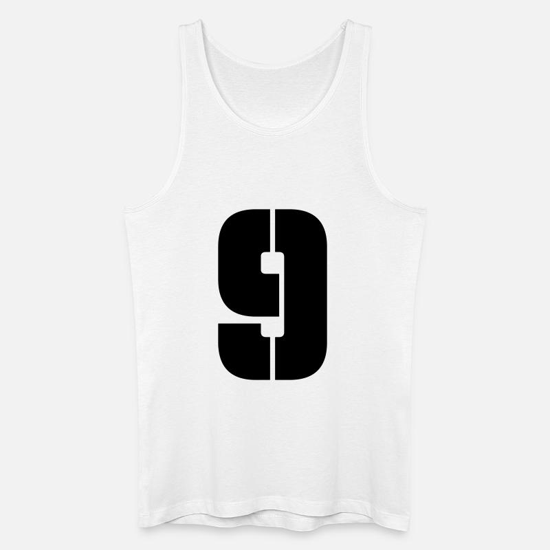 9 - Männer Bio Tank Top - Weiß