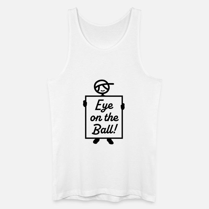 Augenblick auf den Ball - Männer Bio Tank Top - Weiß