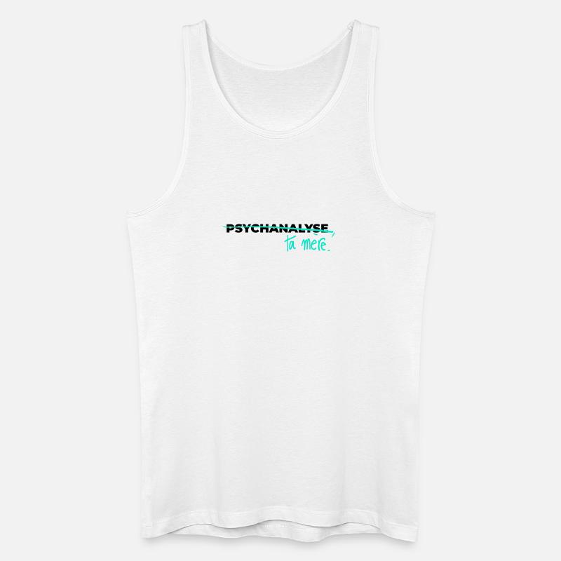 Psychoanalysiere deine Mutter - Männer Bio Tank Top - Weiß