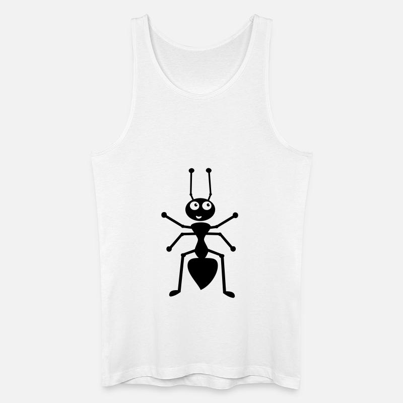 Ameise - Männer Bio Tank Top - Weiß
